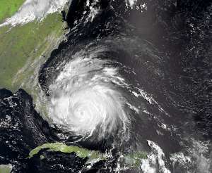 Ураган «Айрин», снимок 25 августа 2011 года (изображение EUMETSAT).